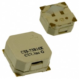 1 pcs : CSS-73B16K-SMT - Buzzers Transducer, Externally Driven Magnetic 3.6 V 100mA 2.73kHz 87dB @ 3.6V, 10cm Surface Mount Sold
