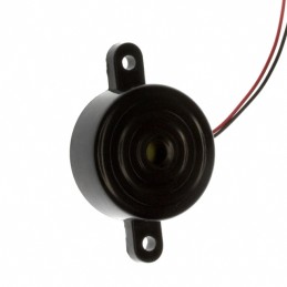 1 pcs : CPE-270 - Buzzers Indicator, Internally Driven Piezo 12 V 5mA 3.5kHz 86dB @ 12V, 30cm Panel Mount, Flange Wire Leads