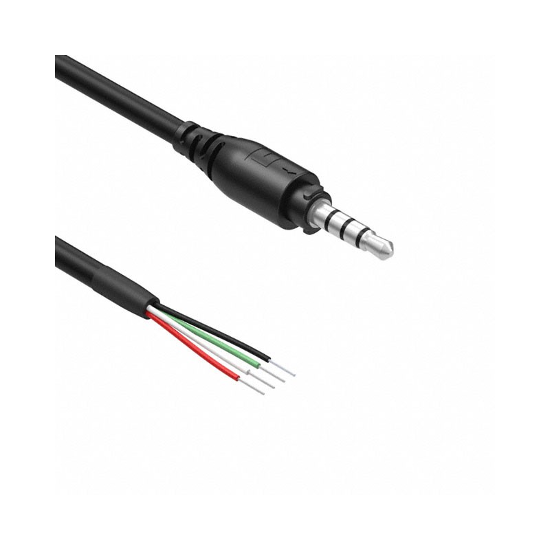 1 pcs : 10-03401 - Cable Stereo (4 Conductor, TRRS) Phone Plug, 3.5mm (1/8') To Cable (Round) 3.0' (91.44cm)