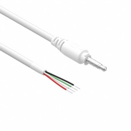 1 pcs : 10-03403 - Cable Stereo (4 Conductor, TRRS) Phone Plug, 3.5mm (1/8') To Cable (Round) 3.0' (91.44cm)
