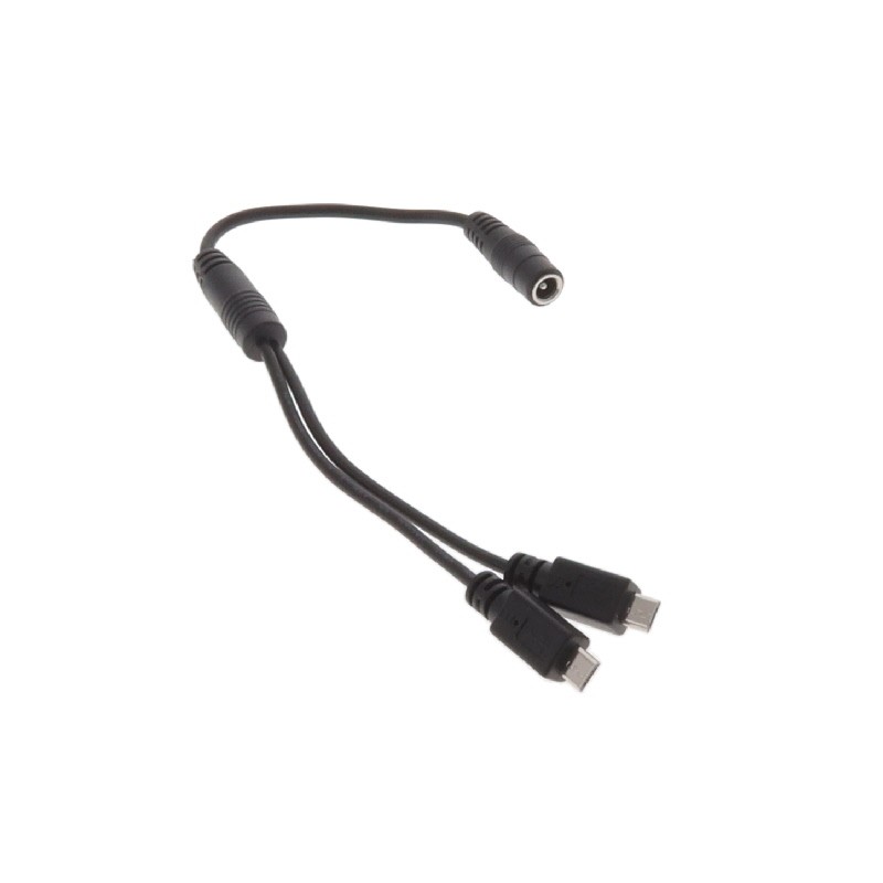 1 pcs : CMB11850M25MICB2(R) - Cable Assembly Barrel Jack - 2.1mm ID, 5.5mm OD to USB Micro B Male Plug (2) 0.82' (250.0mm)