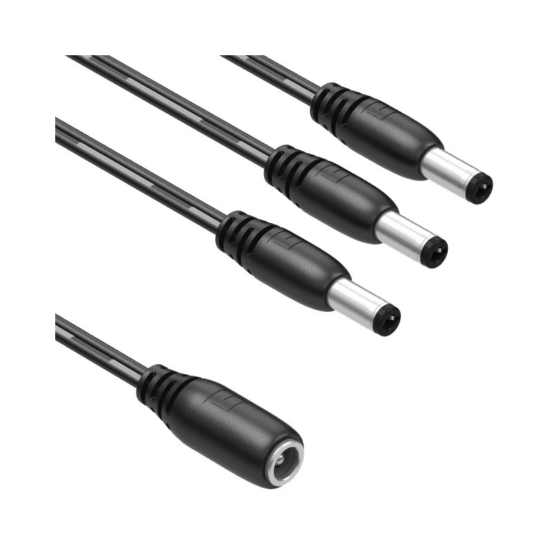 1 pcs : 10-02738 - Cable Assembly 2.1mm ID, 5.5mm OD Jack to Plug (3) Flat 1.48' (450.00mm)