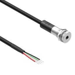 1 pcs : 10-02845 - Cable Stereo (4 Conductor, TRRS) Phone Jack, 3.5mm (1/8'), Panel Mount To Cable (Round) 1.0' (30.50cm)