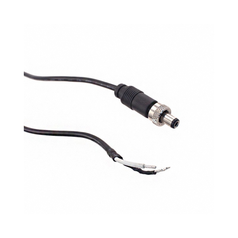 1 pcs : 10-00119 - Cable Assembly 2.5mm ID, 5.5mm OD Plug, Thread Lock, to Wire Leads Round 6.6' (2.00m)
