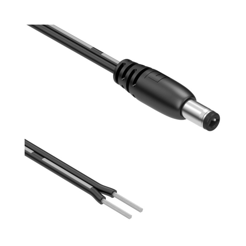 1 pcs : 10-02493 - Cable Assembly 2.1mm ID, 5.5mm OD Plug to Wire Leads Flat 6.0' (1.83m)