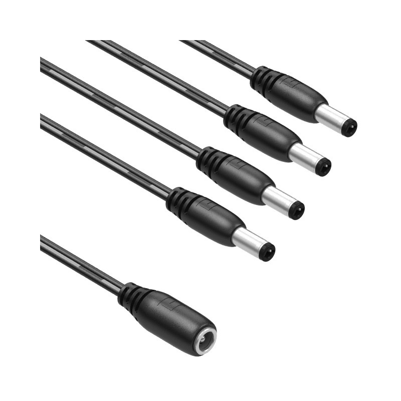 1 pcs : 10-02739 - Cable Assembly 2.1mm ID, 5.5mm OD Jack to Plug (4) Flat 1.48' (450.00mm)