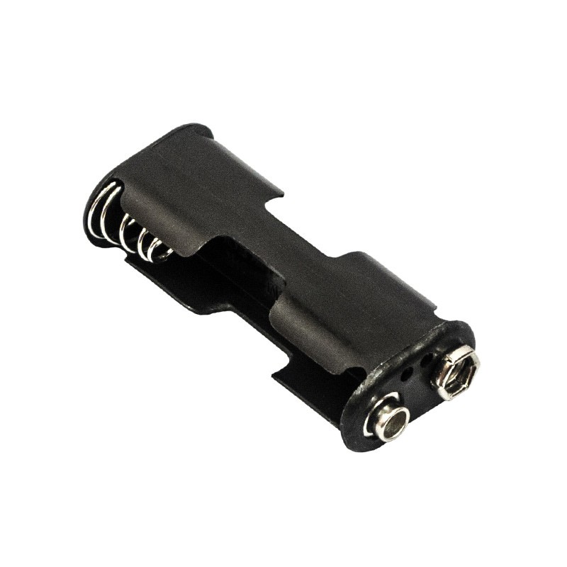 1 pcs : BC22AASF - Battery Holder (Open) AA 2 Cell 9 Volt Snap Fasteners