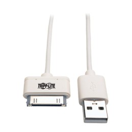 1 pcs : M110-003-WH - Cable Assembly USB A Male Plug to Apple Dock Plug 3.00' (914.4mm)