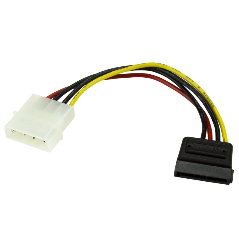 1 pcs : SATAPOWADAP - Cable Assembly Rectangular 04 pos Plug to SATA 15 pos Female 0.50' (152.4mm)