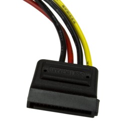 1 pcs : SATAPOWADAP - Cable Assembly Rectangular 04 pos Plug to SATA 15 pos Female 0.50' (152.4mm)