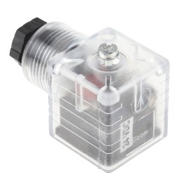 5 pcs - RS PRO 2P+E DIN 43650 A, Female Solenoid Valve Connector with Indicator Light, 24 V dc Voltage
