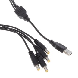 1 pcs : USBA11850M54XCCP(R) - Cable Assembly Barrel Plug - 2.1mm ID, 5.5mm OD (4) to USB A Plug 1.64' (500.0mm)