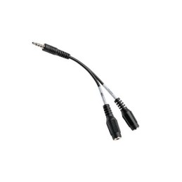 1 pcs : P318-06N-MFF - Cable Stereo (4 Conductor, TRRS) Phone Plug, 3.5mm (1/8') To Phone Jack, 3.5mm, 1/8' (2) 0.5' (15.20cm)