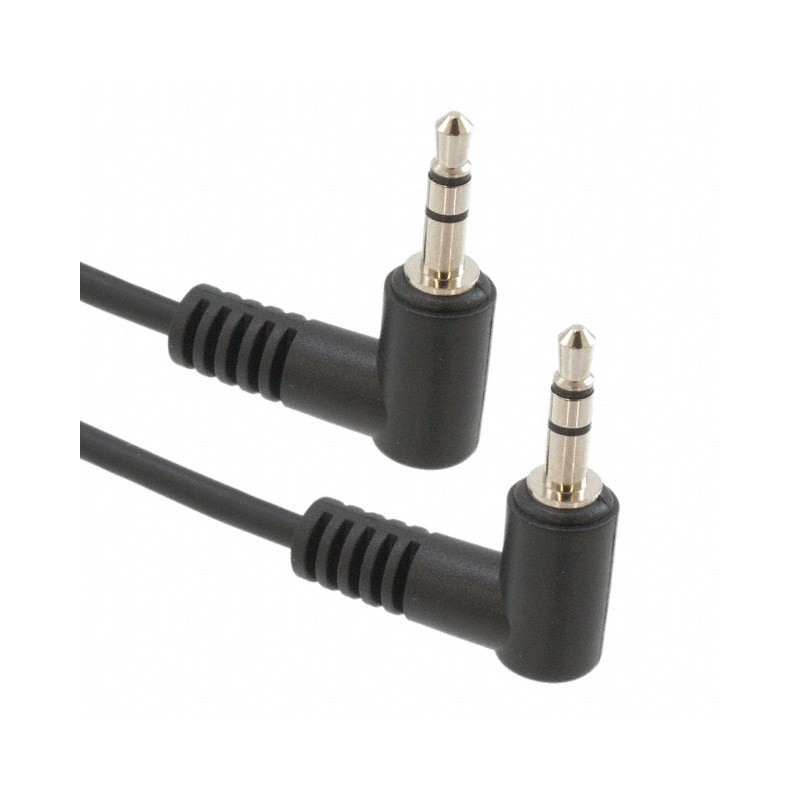 1 pcs : 36HR03636X - Cable Stereo (3 Conductor, TRS) Phone Plug, 3.5mm (1/8'), Right Angle To Phone Plug, 3.5mm (1/8'), Right An