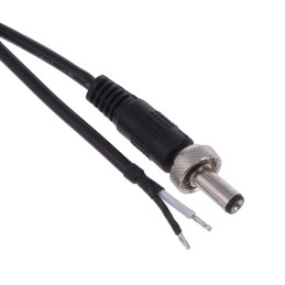 1 pcs : C20LW11852M0TT(R) - Cable Assembly 2.0mm ID, 5.5mm OD Plug, Thread Lock, to Wire Leads Round 6.6' (2.00m)