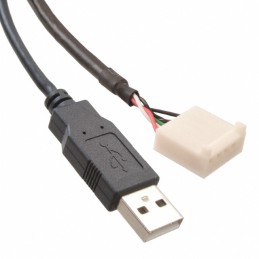 1 pcs : CABLE USB A-SIL5 - Cable Assembly Rectangular 05 pos Socket to USB A Male Plug 0.33' (100.0mm)