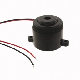 1 pcs : CPE-253 - Buzzers Indicator, Internally Driven Piezo 12 V 6mA 3.5kHz 87dB @ 12V, 30cm Panel Mount, Flange Wire Leads