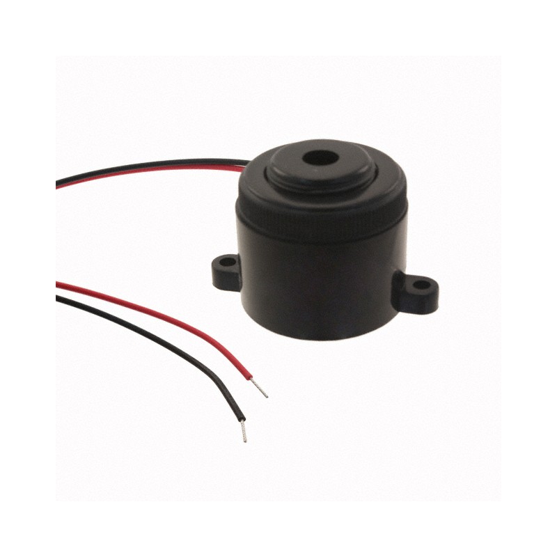 1 pcs : CPE-253 - Buzzers Indicator, Internally Driven Piezo 12 V 6mA 3.5kHz 87dB @ 12V, 30cm Panel Mount, Flange Wire Leads
