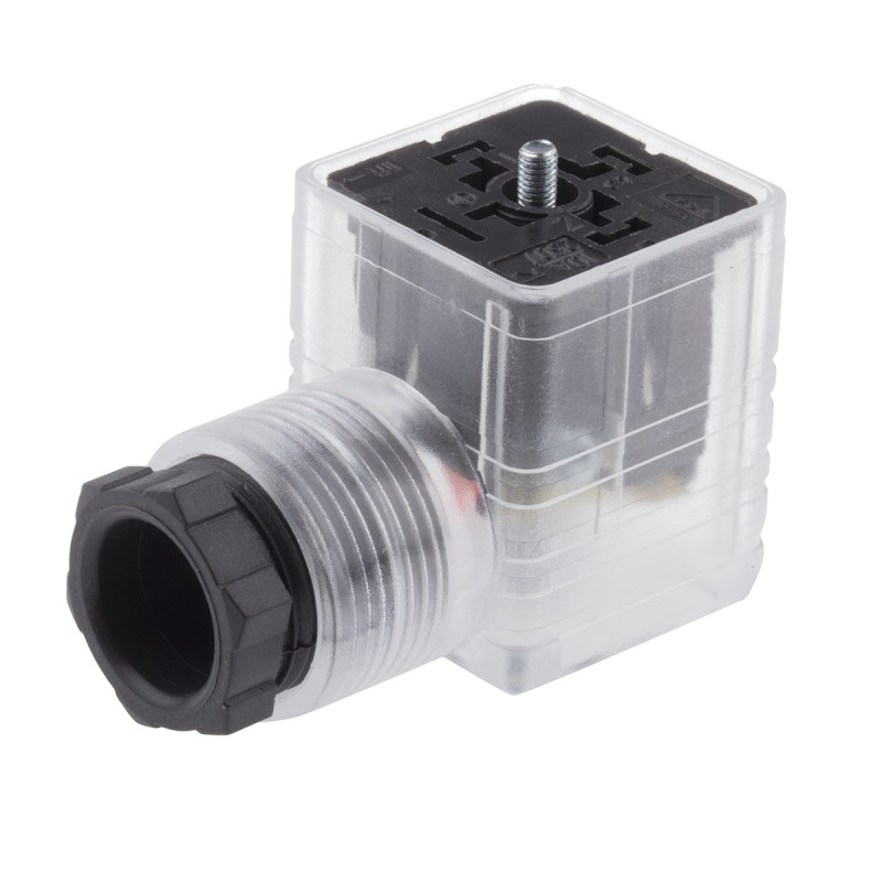 5 pcs - RS PRO 2P+E DIN 43650 A, Female Solenoid Connector with Indicator Light, 12 V dc Voltage