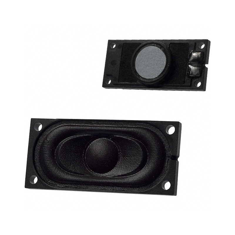 1 pcs : GC0351M - 8 Ohms General Purpose Speaker 1 W 520 Hz ~ 20 kHz Top Oval, Rectangular Frame
