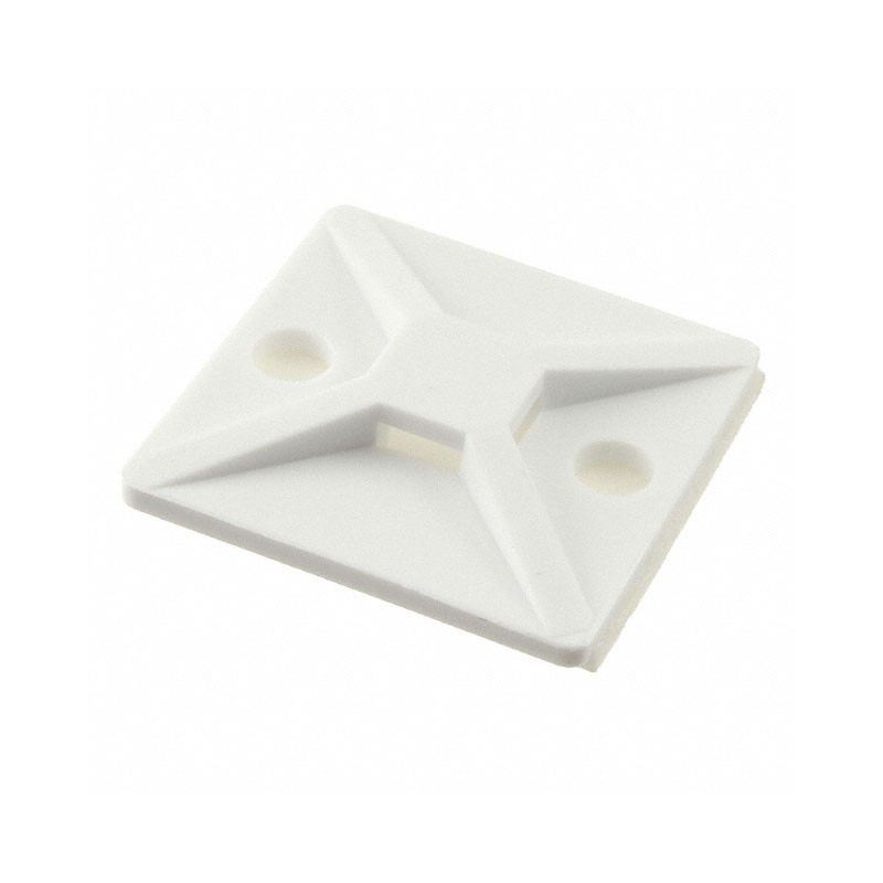 1 pcs : 608803-1 - CABLE TIE HLDR QUAD ADH WHITE