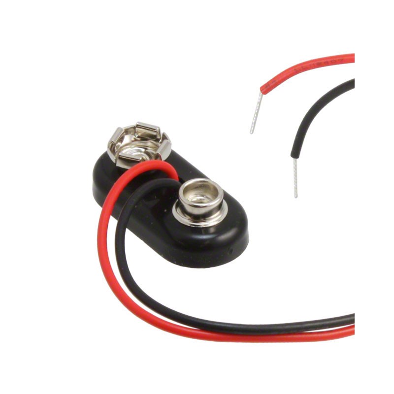 1 pcs : 2241 - Battery Connector, Snap 9V 1 Cell Wire Leads - 4' (101.6mm)