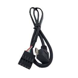 1 pcs : MSP-MICRO9P - Cable Assembly Rectangular 09 pos Socket to Micro B Male, Left Angle 2.00' (609.6mm)