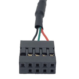 1 pcs : MSP-MICRO9P - Cable Assembly Rectangular 09 pos Socket to Micro B Male, Left Angle 2.00' (609.6mm)