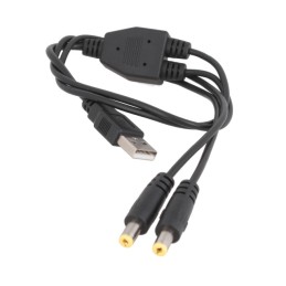 1 pcs : USBA11850M52XCCP(R) - Cable Assembly Barrel Plug - 2.1mm ID, 5.5mm OD (2) to USB A Plug 1.64' (500.0mm)