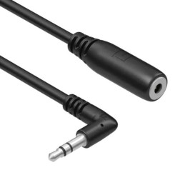 1 pcs : 10-03206 - Cable Stereo (3 Conductor, TRS) Phone Jack, 3.5mm (1/8') To Phone Plug, 3.5mm (1/8'), Right Angle 14.8' (4.50