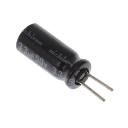 1 pcs : UVZ1H3R3MDD1CA - CAP ALUM 3.3UF 20% 50V RADIAL