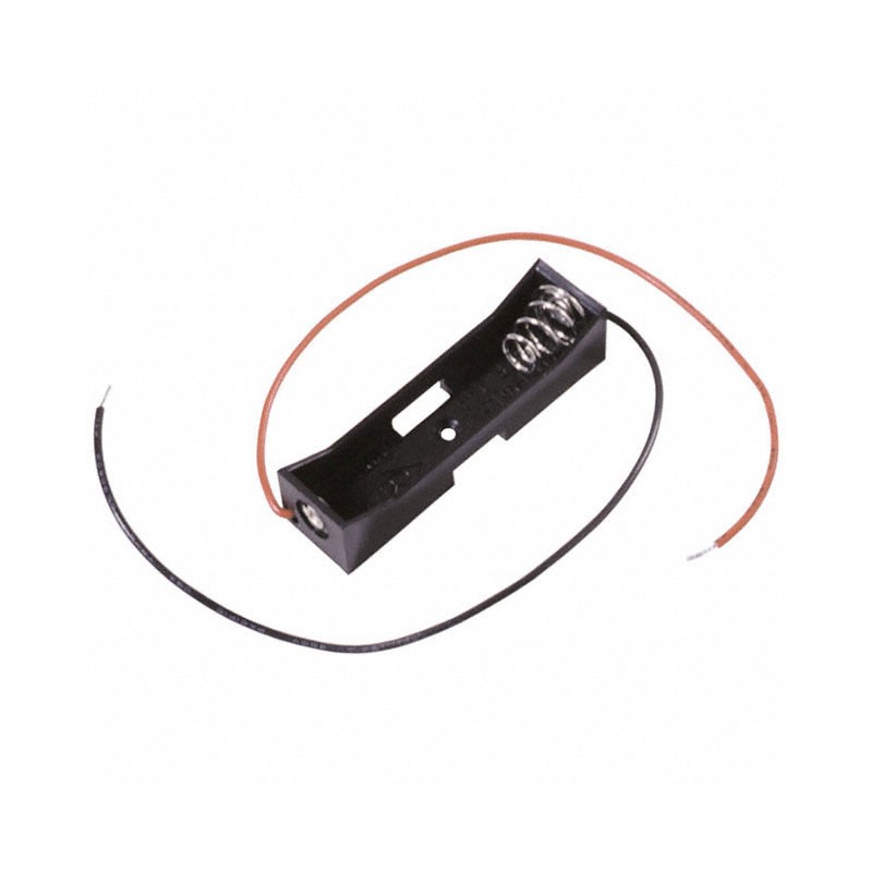 1 pcs : BCAAAW - Battery Holder (Open) AAA 1 Cell Wire Leads - 6' (152.4mm)