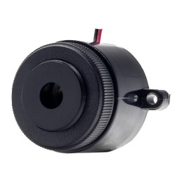 1 pcs : CPI-2825-95L150 - Buzzers Indicator, Internally Driven Piezo 12 V 10mA 3.5kHz 95dB @ 12V, 30cm Panel Mount, Flange Wire 