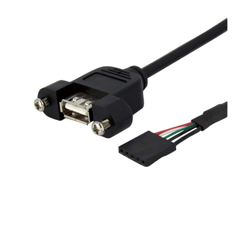 1 pcs : USBPNLAFHD3 - Cable Assembly USB A Female Receptacle to Rectangular 4 pos Header 3.00' (914.4mm)