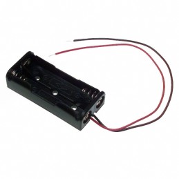 1 pcs : 2469 - Battery Holder (Open) AAA 2 Cell Wire Leads - 6' (152.4mm)