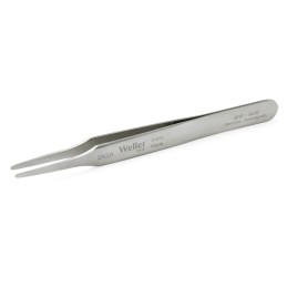 1 pcs - Weller Erem 120 mm, Stainless Steel, Flat, Rounded, Tweezers