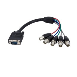 1 pcs : VGABNCMF1 - Cable Assembly BNC Male (5) to D-Sub 15 pos Male, High Density (HD) 1.00' (304.8mm)