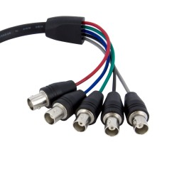 1 pcs : VGABNCMF1 - Cable Assembly BNC Male (5) to D-Sub 15 pos Male, High Density (HD) 1.00' (304.8mm)