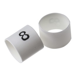 1 Kit - TE Connectivity TRSA Heat Shrink Cable Markers, White, Pre-printed '+, 0 - 9, A, B, C, Earth', 2 - 6mm