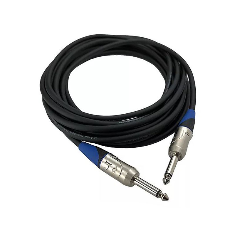 1 pcs : IO-IC109005-M2MBL - Cable Mono Phone Plug, 6.35mm (1/4', 0.25') To Phone Plug, 6.35mm (1/4', 0.25') 5.0' (1.52m)
