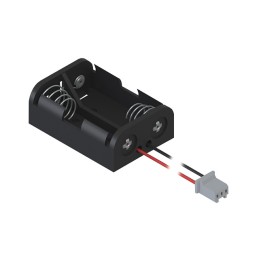 1 pcs : 2473CN - Battery Holder (Open) N 2 Cell Wire Leads with Connector