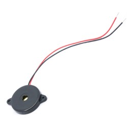 1 pcs : TP304003-2 - Buzzers Transducer, Externally Driven Piezo 3 V 1mA 4kHz 85dB @ 3V, 10cm Panel Mount, Flange Wire Leads