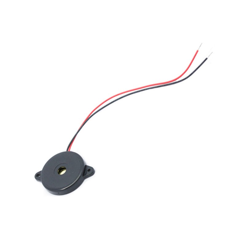1 pcs : TP304003-2 - Buzzers Transducer, Externally Driven Piezo 3 V 1mA 4kHz 85dB @ 3V, 10cm Panel Mount, Flange Wire Leads