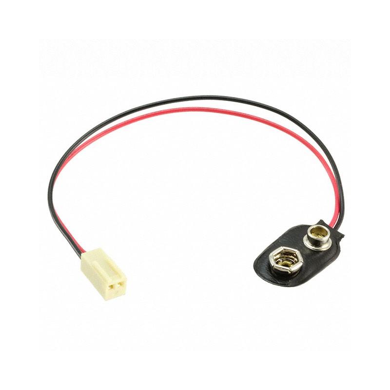 1 pcs : PRT-00091 - Battery Connector, Snap 9V 1 Cell Wire Leads with Connector