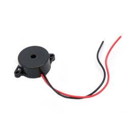 1 pcs : IP224512-2 - Buzzers Indicator, Internally Driven Piezo 12 V 5mA 4.5kHz 90dB @ 12V, 10cm Panel Mount, Flange Wire Leads