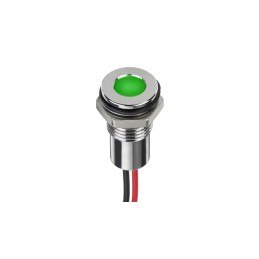 1 pcs - RS PRO Green, Red, Yellow Panel Mount Indicator, 6V dc, 8mm Mounting Hole Size, Lead Wires Termination, IP67