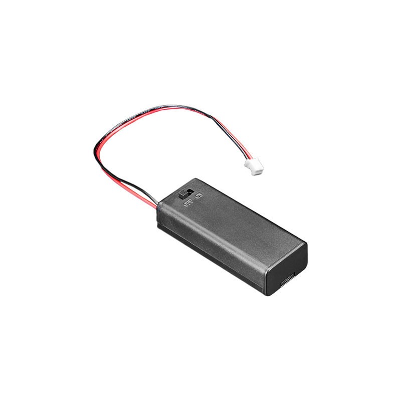 1 pcs : 4191 - Battery Holder (Covered) AAA 2 Cell Wire Leads with Connector