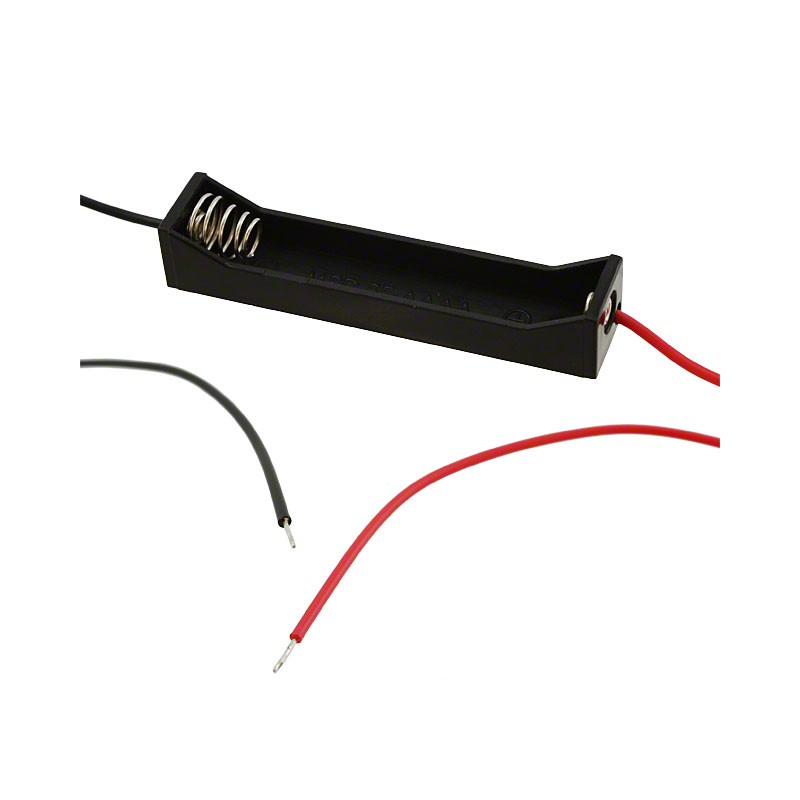 1 pcs : BE-AAAA-W - Battery Holder (Open) AAAA 1 Cell Wire Leads - 6' (152.4mm)