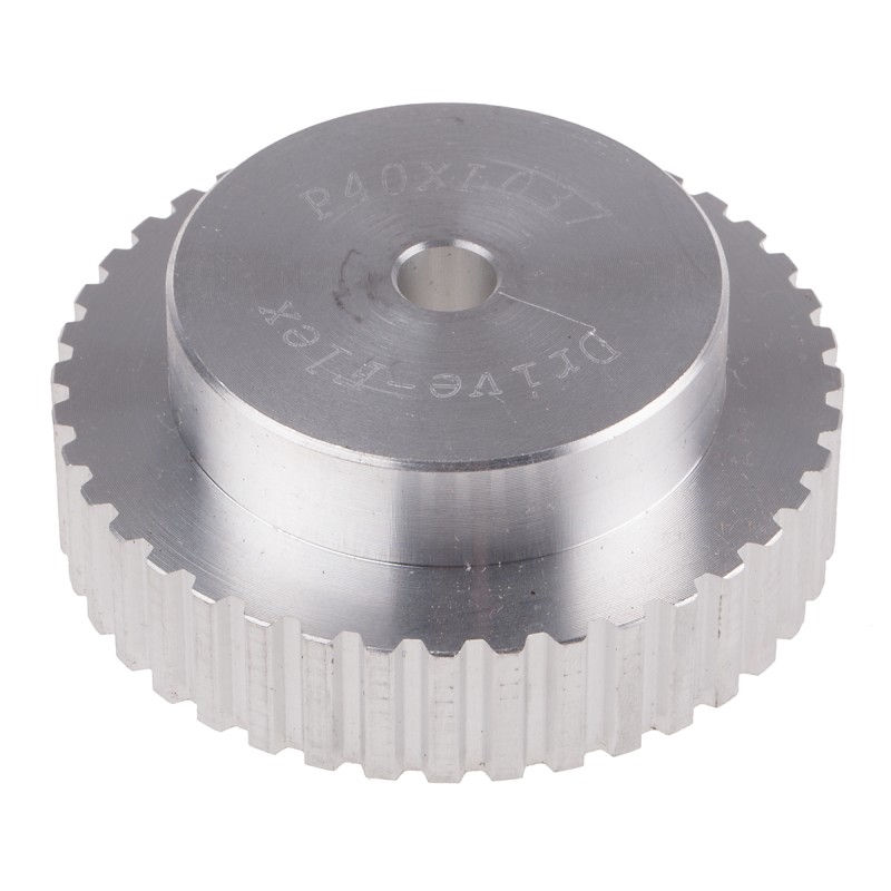 1 pcs - RS PRO Timing Belt Pulley, Aluminium 14.3mm Belt Width x 5mm Pitch, 40 Tooth