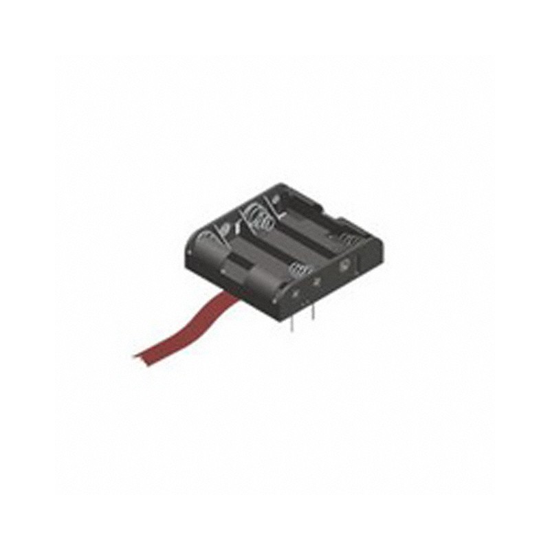 1 pcs : 2481RB - Battery Holder (Open) AAA 4 Cell PC Pin